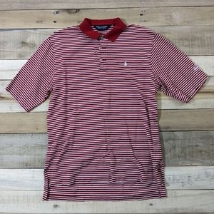 Men’s Polo Golf Ralph Lauren Red & White Striped Polo Shirt